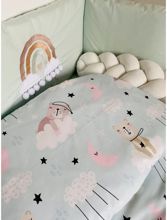 Постільний комплект 7 ел Twins Fluffy Puffy 4076-TFP-14, mint